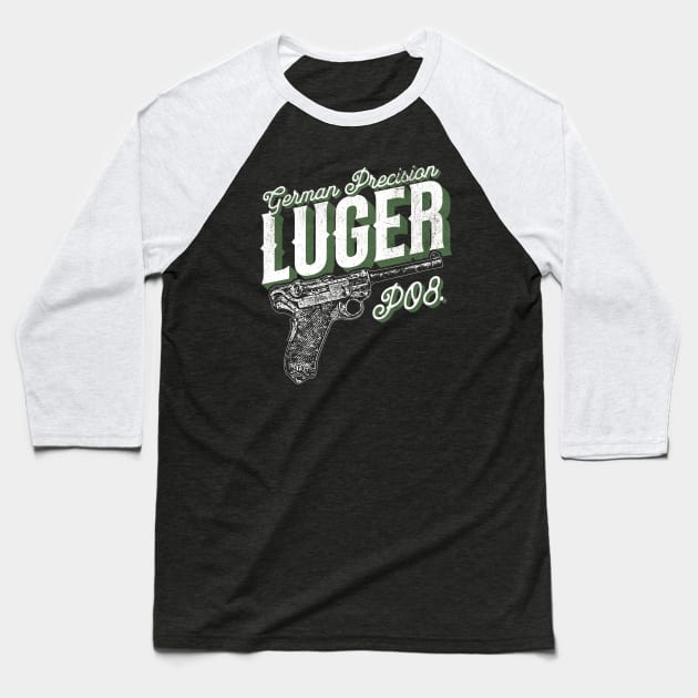 Luger P08 - German WW2 Pistol Baseball T-Shirt by Distant War